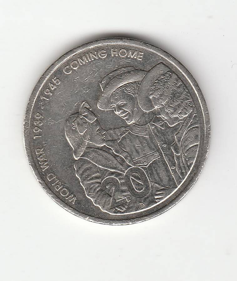 AUSTRALIA 20 CENTS WORLD WAR COMING HOME