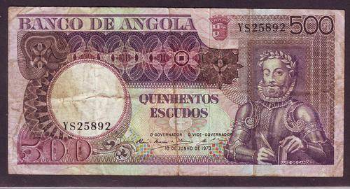 ANGOLA 500 ESCUDOS 10TH JUNE 1973