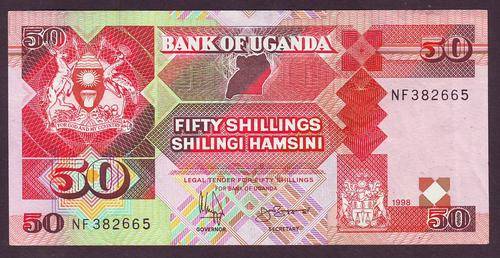 UGANDA 50 SHILLINGS NF 1998 - BUILDING