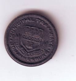 MUNICIPALITY OF JOHANNESBURG TRAMWAYS 1 1/2 PENNY TOKEN