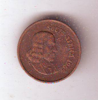 SOUTH AFRICA 1 CENTS 1965 - ENGLISH LEGEND