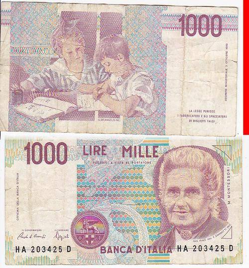 ITALY 1000 LIRE HA 203425 D