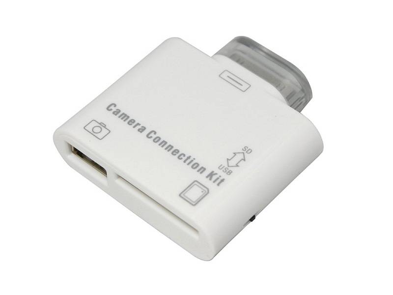 Ipad 1,2 & 3 Compact 1 x USB & SD Card Adapter - USB supports external HDD, Flash Drive, Keyboard et