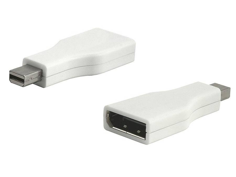 Male Mini Displayport to Standard Displayport Female Adapter (For Macbook, Dell Notebooks)