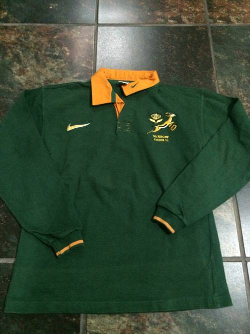 Springbok u 21 jersey of De Wet Barry no 12!!!
