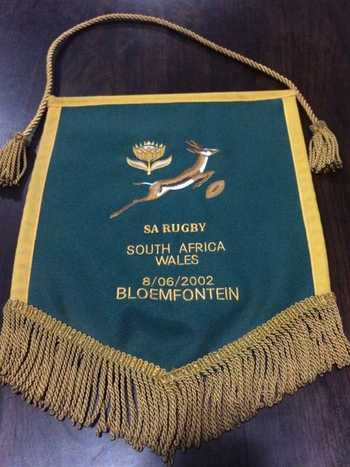 South Africa vs Wales 08/06/2002 pennant!
