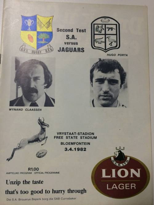 South Africa vs Jaguars 03/04/1982