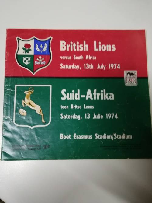 South Africa vs British Lions  13/07/1974