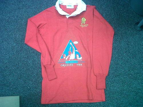 Pacific Coast Grizzlies Rugby Jersey 1988 !!