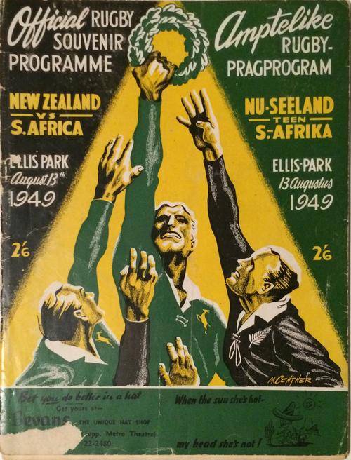 New Zealand vs South Africa 13 August 1949 programme!!!!