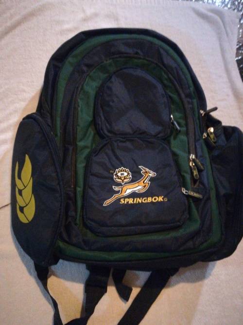 Springbok Players Canterbury Backpack faulty zip