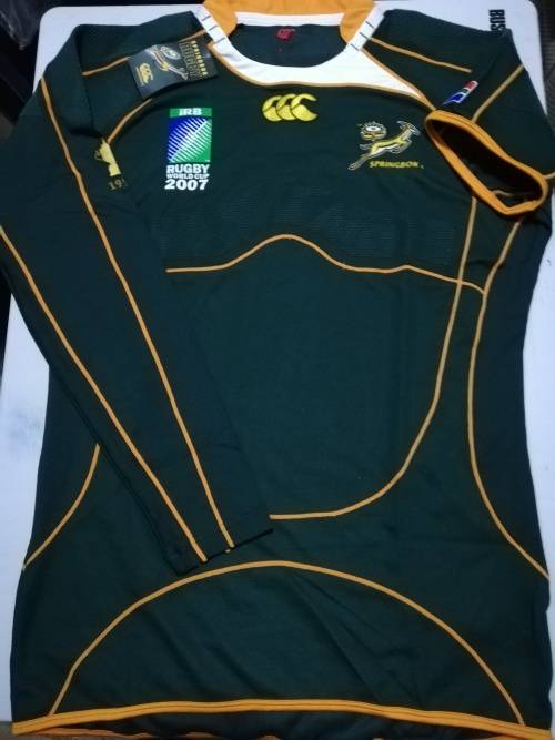 Springbok RWC 2007 Players issue jersey one long and short sleeve Size XXL Rare!!
