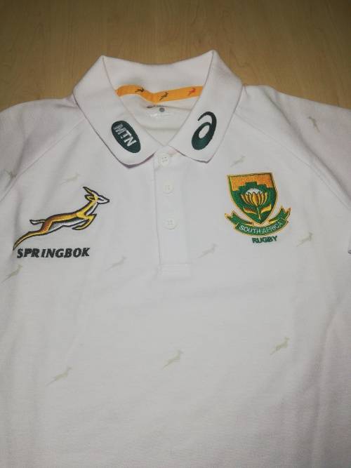 Springbok Players Polo Shirt Asics Size L