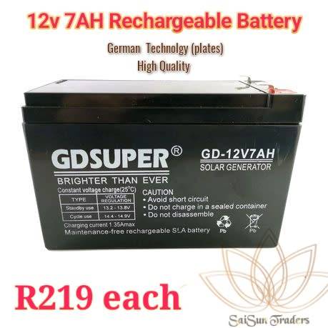 12v 7AH Rechargeable Battery *R219