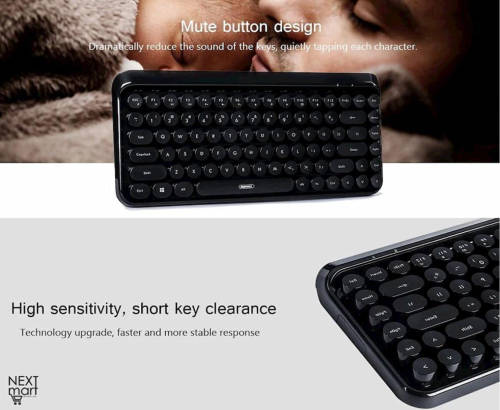 Remax K101 Wireless 2.4G Bluetooth Retro Typewriter Keyboard For Laptop, Desktop Computer