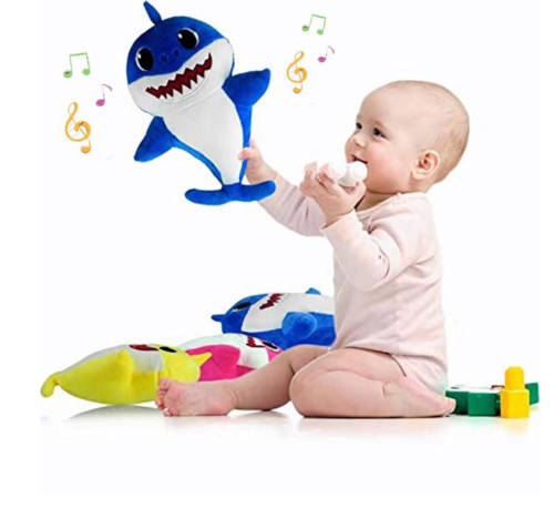 Plush Baby Shark LED Lighting Singing Shark Stuffed Soft Toy - ~30cm