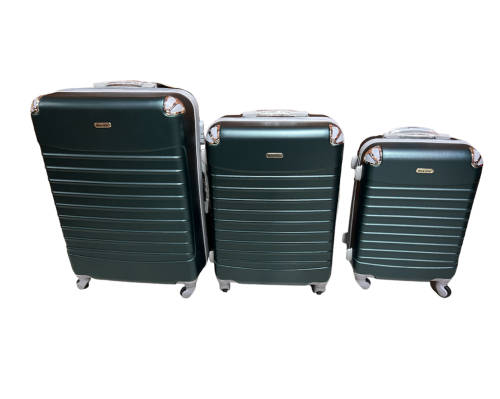 3 Piece Premium Travel Luggage Bag Set - Sea Green - Blue Star Brand
