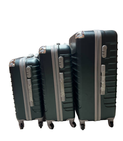 3 Piece Premium Travel Luggage Bag Set - Sea Green - Blue Star Brand