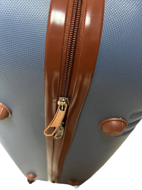3 in 1 Super High Quality Hard Outer Shell Suitcase With Foax Leather Straps Around The Sides NEW
