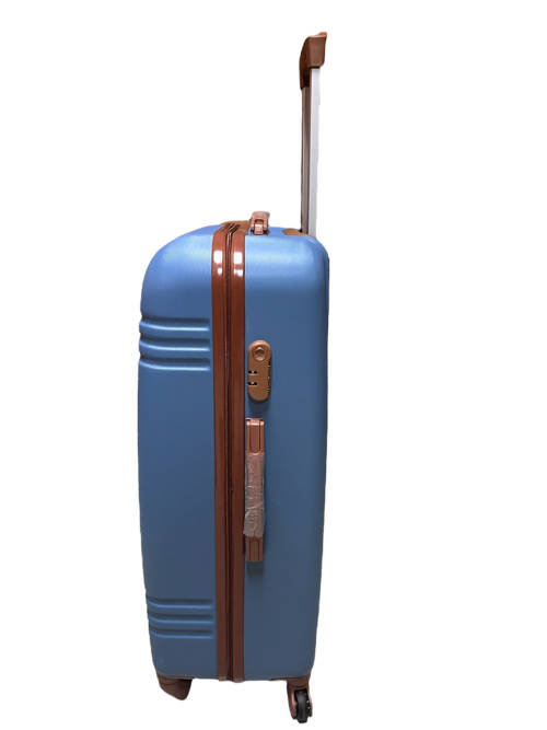 3 in 1 Super High Quality Hard Outer Shell Suitcase With Foax Leather Straps Around The Sides NEW