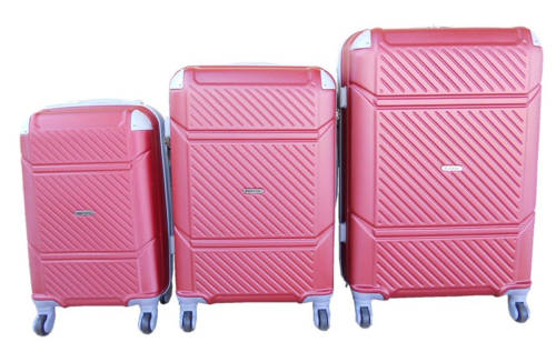 3 Piece Hard Outer Shell 360 Degree Rotating 4 Wheel Spinner Luggage Set - (Brand New)