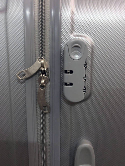 3 Piece Lightweight Luggage Set - Silver NEW