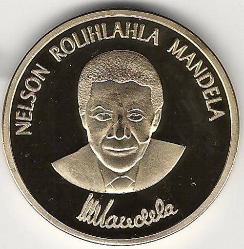 Nelson Mandela Robben Island 1oz .999 24k Gold Clad Coin