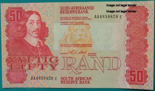 Stals AA R50.00 banknote in mint condition