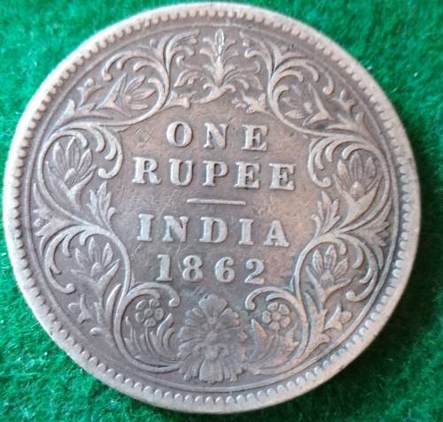 British India 1862 Rupee