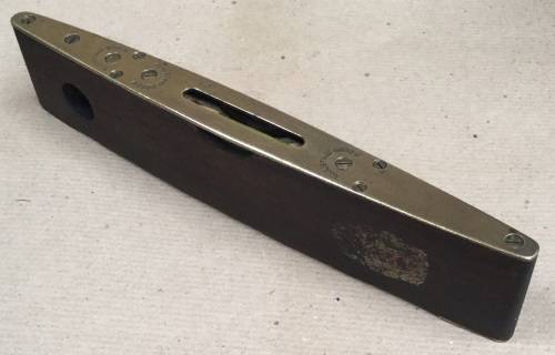 Spirit Level .....wood & brass....225 mm length.....adjustable