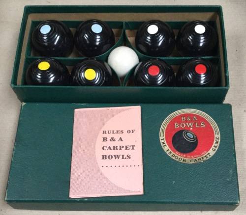 Carpet Bowls....made by B & A Birmingham .....virtually brand new
