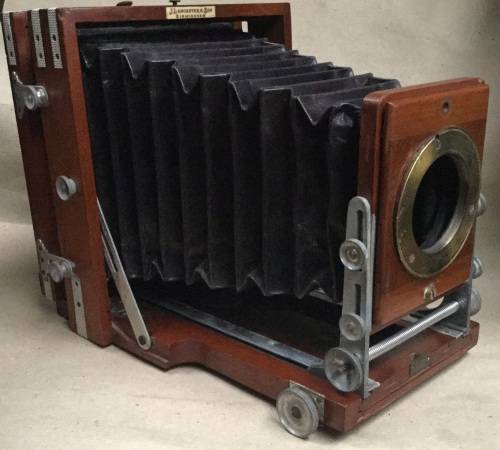 Lancaster Instantograph c1892 camera body only...no lens....aluminium appointments