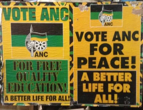 1994 Election poster rescued.....promises as ever!...slogan still being used!!!