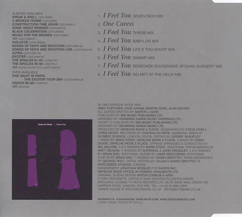 Depeche Mode - I Feel You Import Maxi CD Single