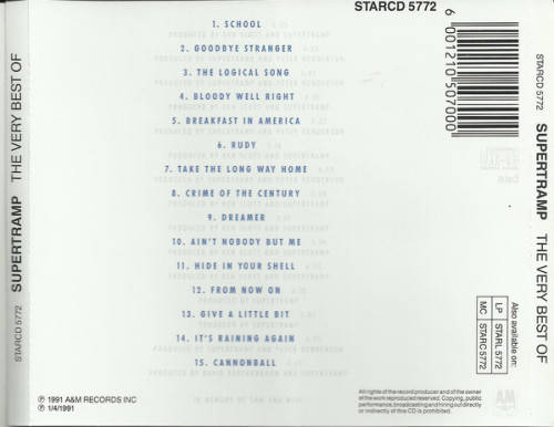 Supertramp - Very Best of CD