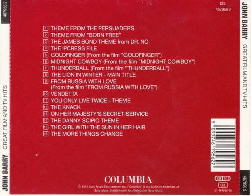 John Barry - Great TV and Film Hits CD Import