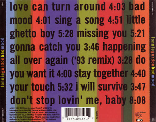 Lonnie Gordon - Bad Mood CD Import Sealed