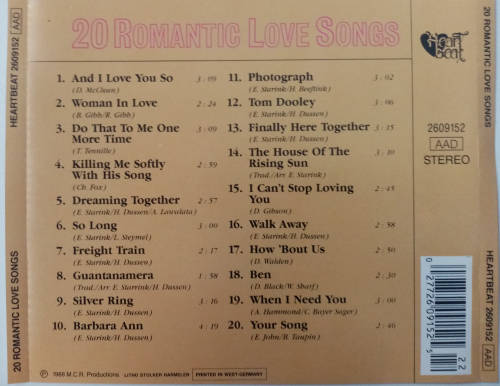 20 Romantic Love Songs - Various CD Import