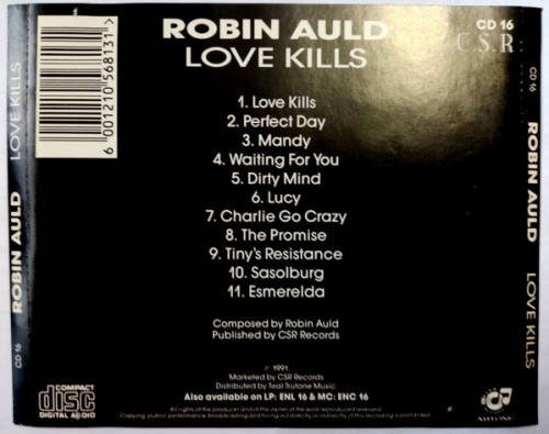 Robin Auld - Love Kills CD Rare