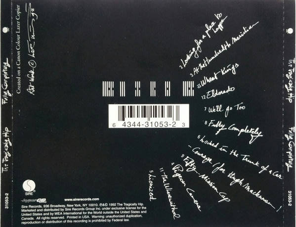 Tragically Hip - Fully Completely CD Import