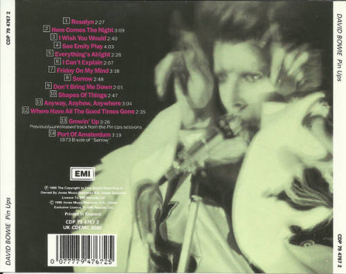 David Bowie - Pinups CD Import