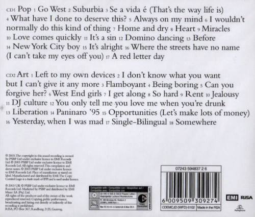 Pet Shop Boys - PopArt (The Hits) Double CD