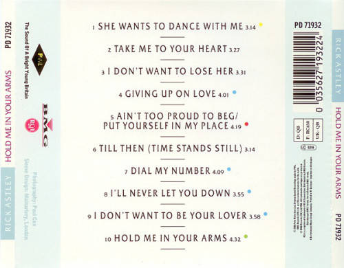 Rick Astley - Hold Me In Your Arms CD Import