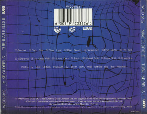 Mike Oldfield - Tubular Bells II CD