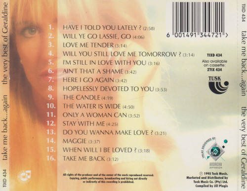 Geraldine - Take Me Back...Again (Best of) CD Rare