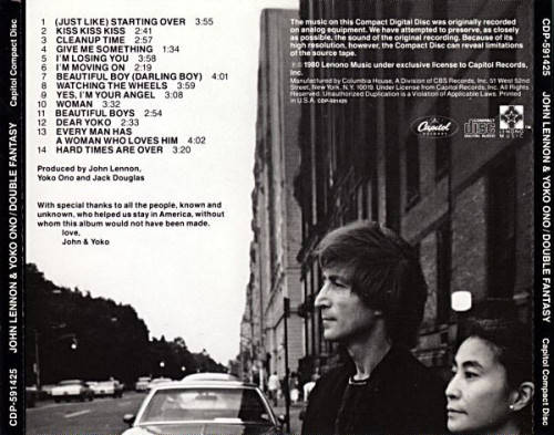 John Lennon & Yoko Ono - Double Fantasy CD Import