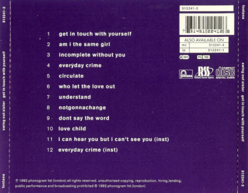 Swing Out Sister - Get In Touch With Yourself CD Import