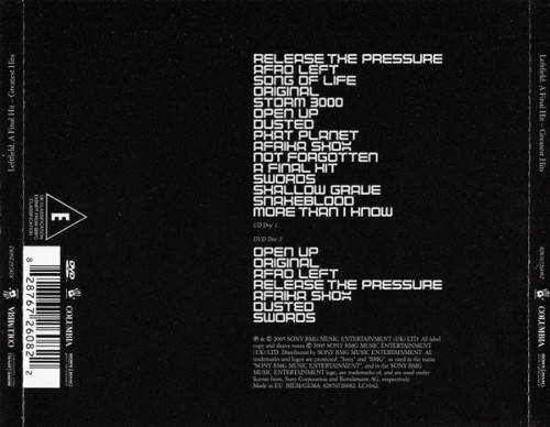 Leftfield - A Final Hit (Greatest Hits) Double CD and DVD Import