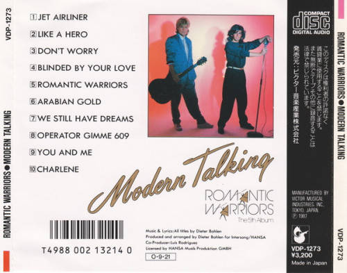 Modern Talking - Romantic Warriors - 5th Album CD Import