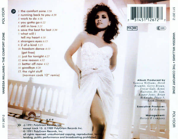 Vanessa Williams - The Comfort Zone CD Import